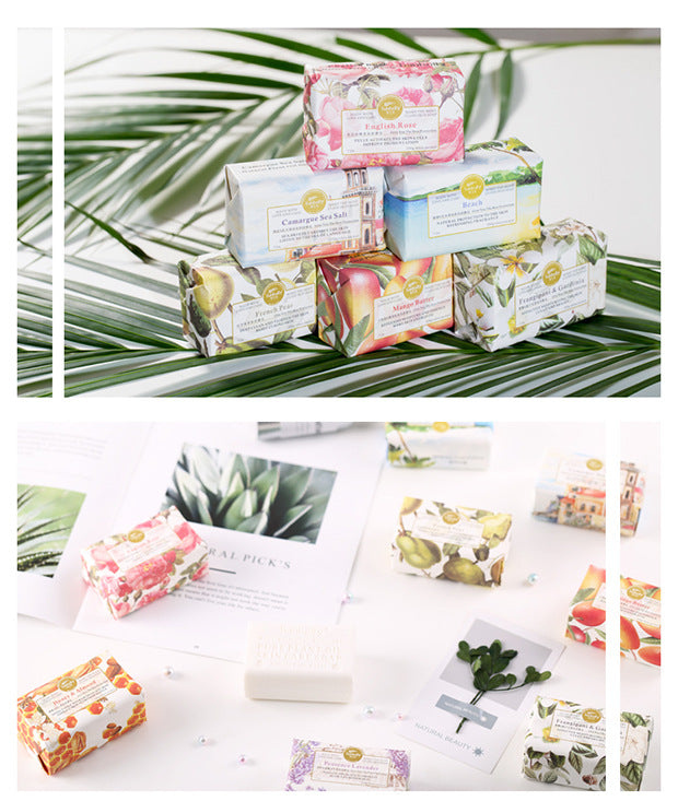 200g French Lavender Rose Gardenia Sea Salt Soap Bar Fragrance Collagene Eclaircissant Glutathion - Skin Care Beauty Soap