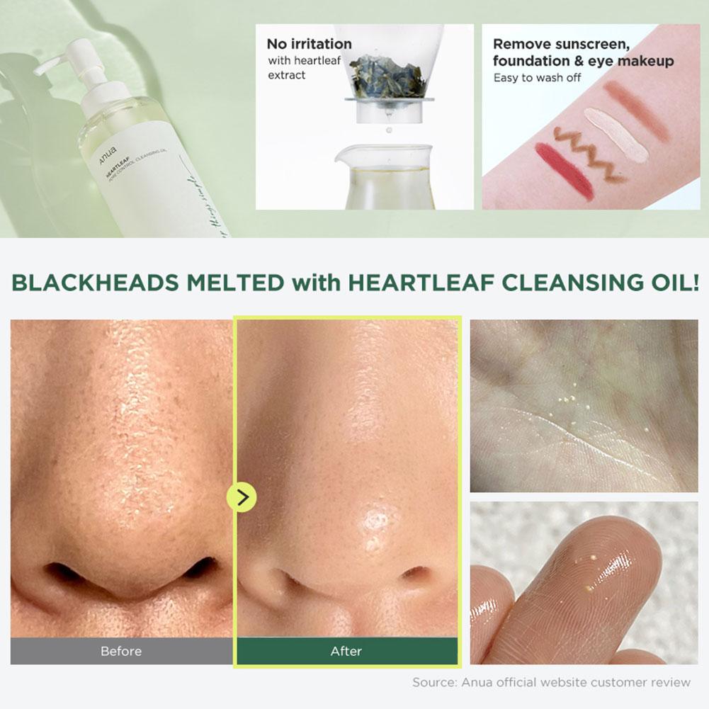 Anua Cleanser Heartleaf oil Facial Cleanser Korean Original Form Moisturizing Soothing Skin Care Heartleaf Oil Control Cleanser