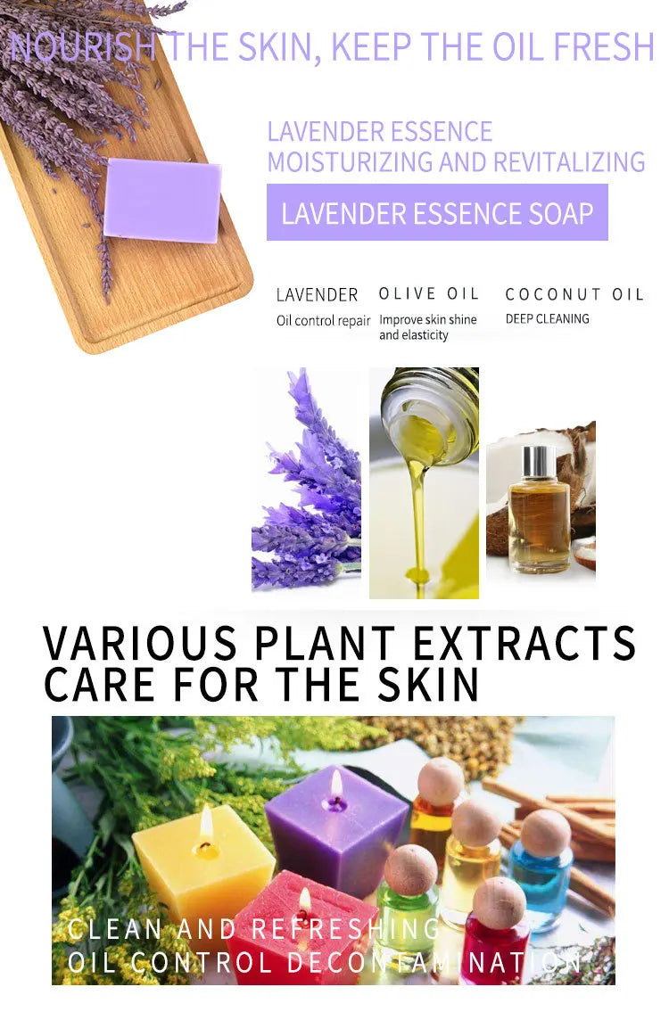 100g Natural Ginger Oil Handmade Soap with Tea Tree Bamboo Charcoal Lavender Honey Kojic Acid for Skin Whitening & Brightening