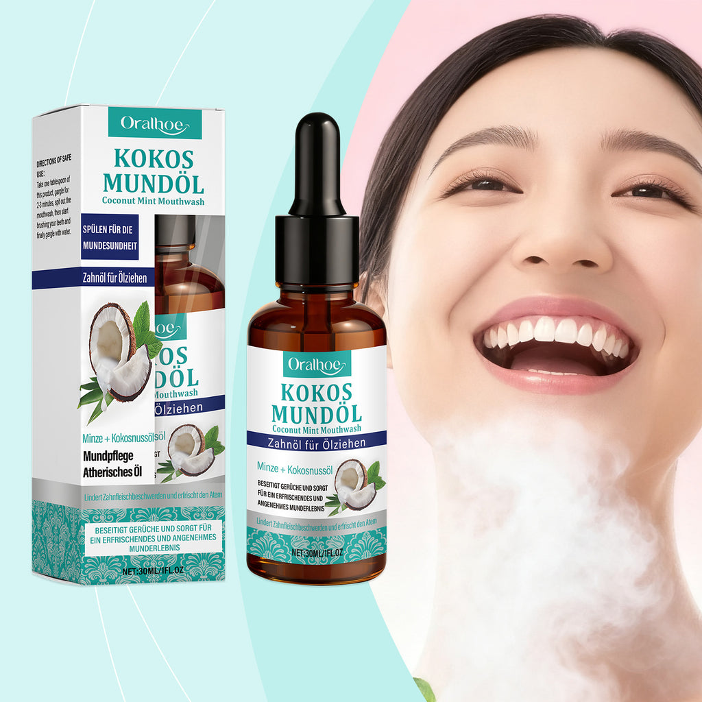 Coconut Oil Mint Mouthwash Remove Bad Breath Refreshing Cleansing Teeth Yellow Stains Fresh Oral Hygiene Odor Removal Mouthwash