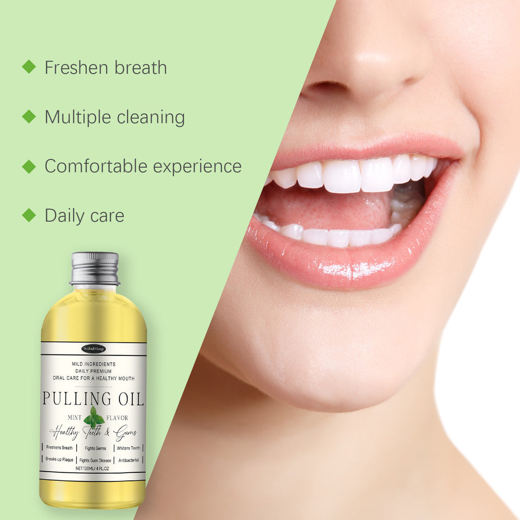 Mouth Wash Pure Organic Coconuts Oil Pulling Natural Tooth Whitening Mouthwash Freshening Breath Heal Oral Health Care Daily Use