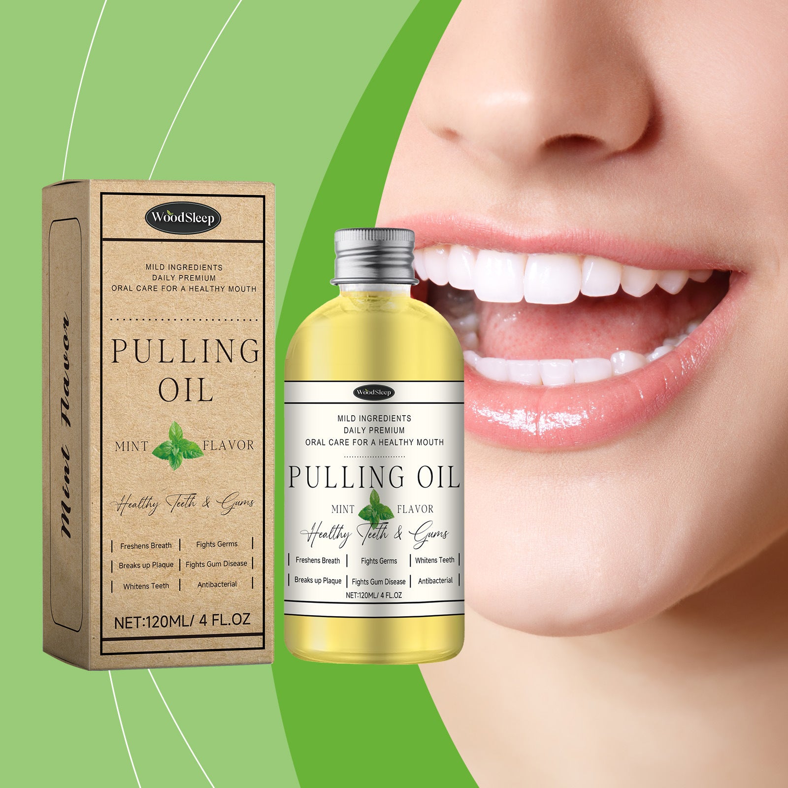 Mouth Wash Pure Organic Coconuts Oil Pulling Natural Tooth Whitening Mouthwash Freshening Breath Heal Oral Health Care Daily Use