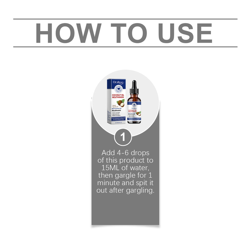 Oralhoe Coconut Oil Mouthwash Teeth Whitening Cleansing Refreshing Gums Fresher Oral Bad Breath Home Business Mouth Health Care