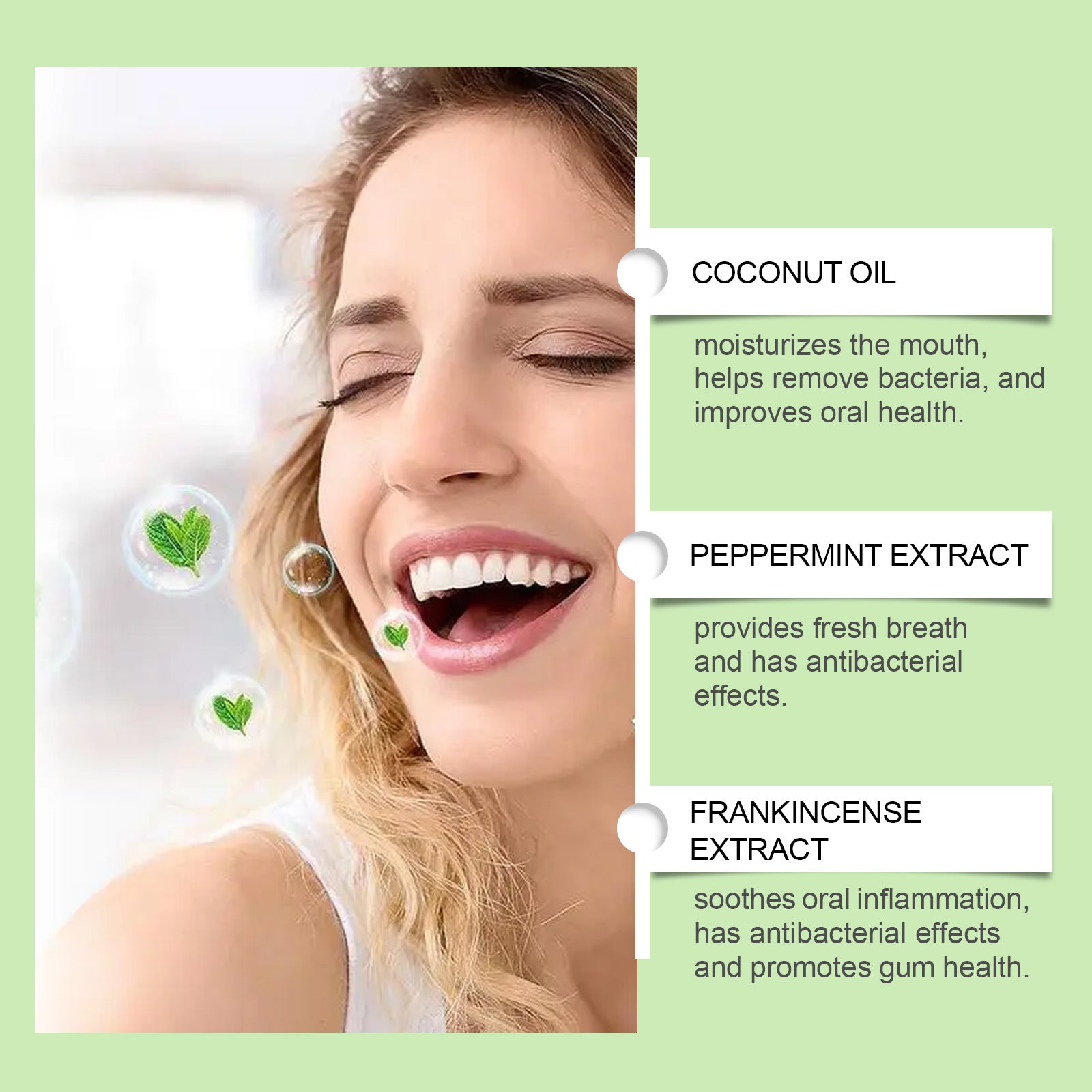 Mouth Wash Pure Organic Coconuts Oil Pulling Natural Tooth Whitening Mouthwash Freshening Breath Heal Oral Health Care Daily Use