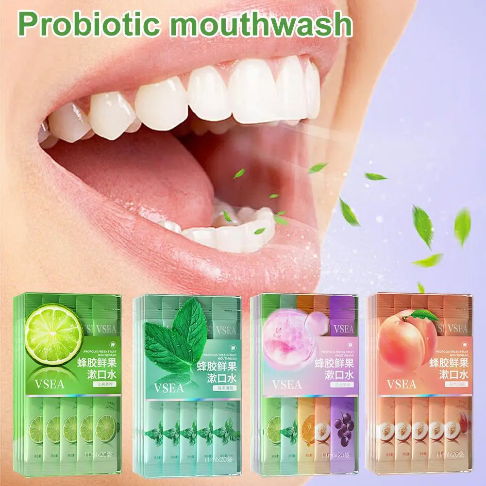 20pcs/Bag Protable Probiotic Mouthwash Portable Cleaning Mouthwash Strip Pack For Long-lasting Fragrance Oral