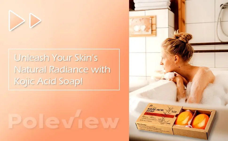 Kojic Acid Ginger Turmeric Handmade Soap for Cleansing and Whitening Fresh and Non Greasy for Bath Skin Care for Home Use