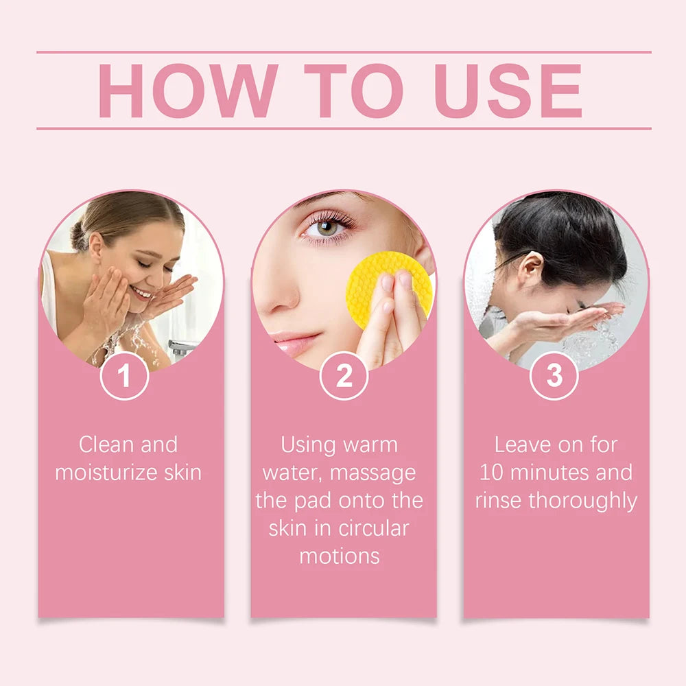 Turmeric Face Cleanser 40pcs Turmeric Kojic Acid Facial Exfoliating Cleansing Pads Reduce Dark Spots Skin Brightening Face Wash