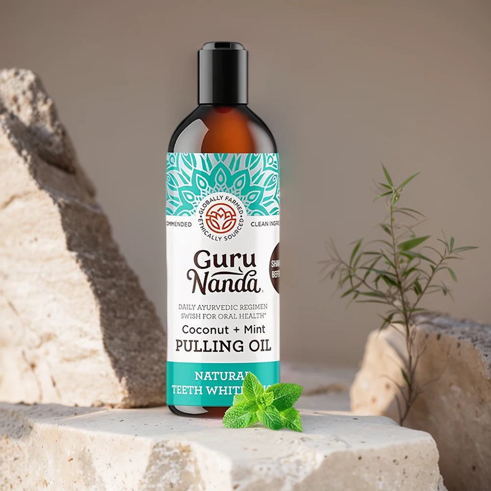 Coconut Mint Pulling Oil Mouthwash Non Alcohol Alcohol-free Teeth Whitening Fresh Oral Breath Tongue Scraper Mouth Health Care