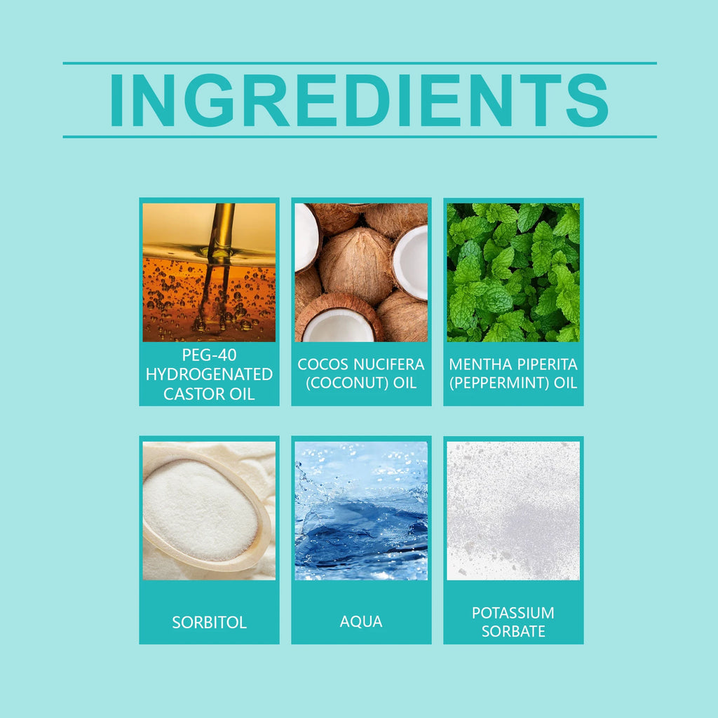 Coconut Mint Pulling Oil Mouthwash Alcohol-Free Teeth Stains Remover Whiten Odor Removal Fresh Breath Oral Hygiene Toothpaste