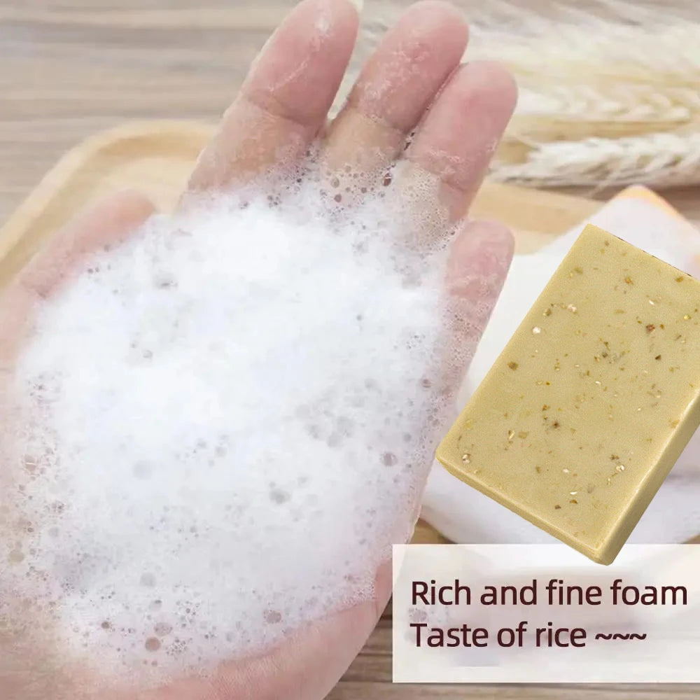 1/2/4/6Pcs Handmade Oat Soap,Natural,Gentle,Non Irritating, Brightening, Exfoliating, Body And Facial Cleansing, Whitening Soap