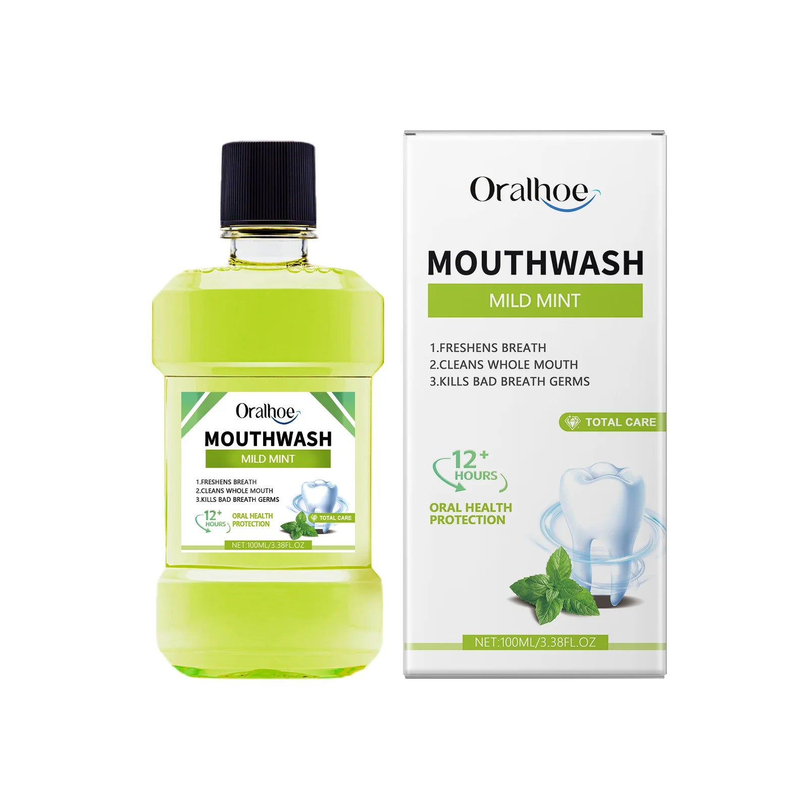 Breath Freshener Mouthwash Mint Flavor Remove Mouth Bad Smell Reduce Dental Tartar Plaque Brighten Tooth Oral Hygiene Cleaning