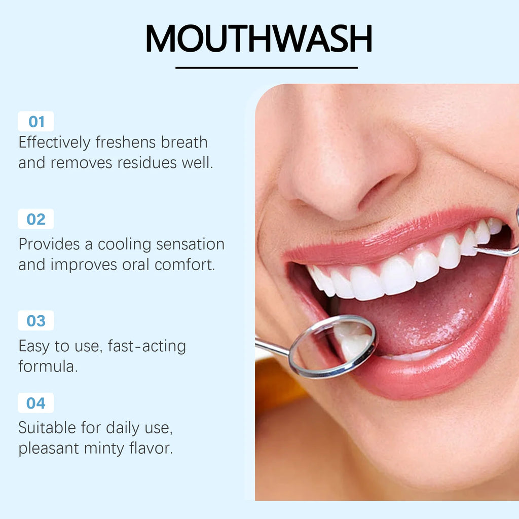 30ml Portable Mint Bad Breath Mouthwash Fresheners Mouth Oral Odor Removal Lasting Aroma Remove Tartar Deep Cleaning Mouthwash