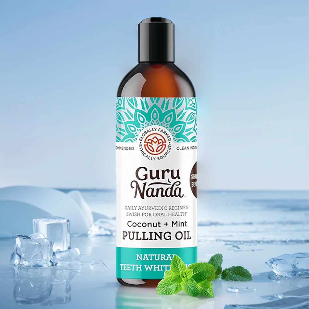 Coconut Mint Pulling Oil Mouthwash Non Alcohol Alcohol-free Teeth Whitening Fresh Oral Breath Tongue Scraper Mouth Health Care