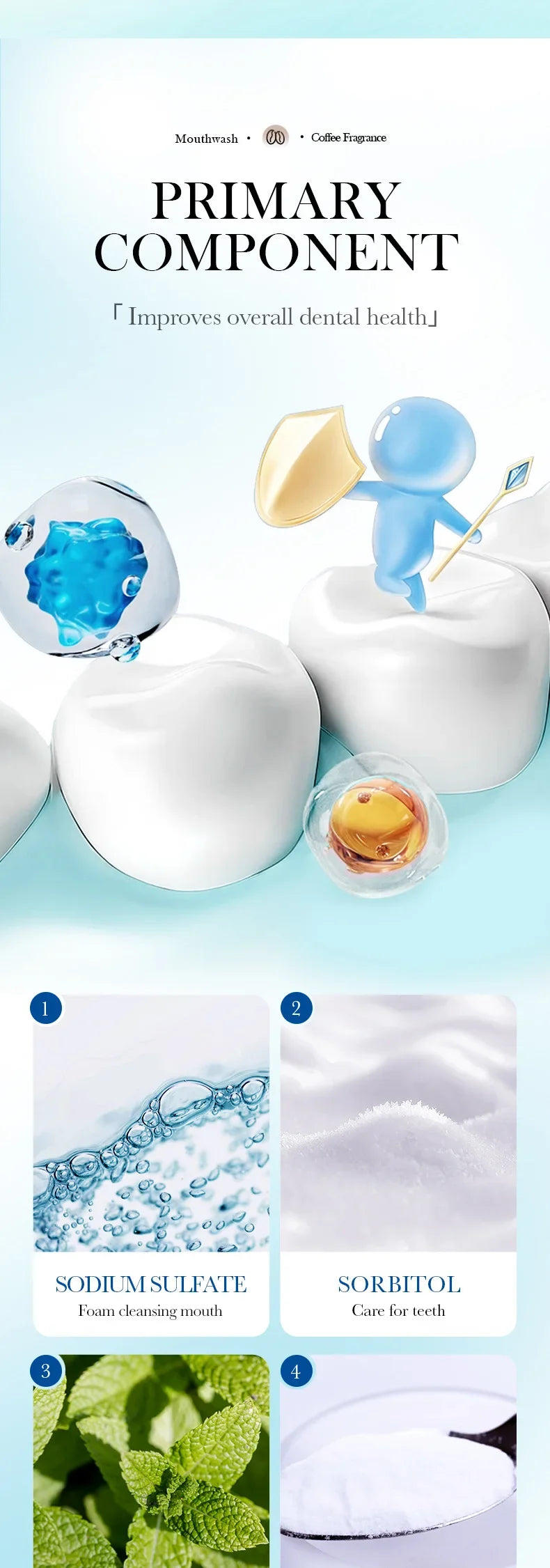 Coffee Refreshing Mouthwash 20pcs/Box Portable Bagged Mouth Wash Freshen Breath Clean The Teeth Oral Freshening Teeth Whitening