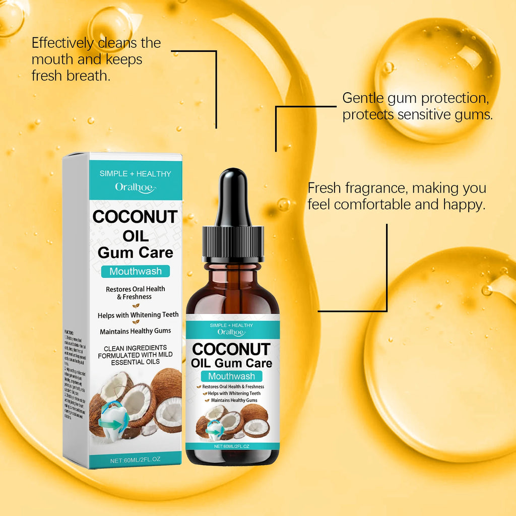 Coconut Mint Pulling Oil Mouthwash Alcohol-Free Teeth Stains Remover Whiten Odor Removal Fresh Breath Oral Hygiene Toothpaste