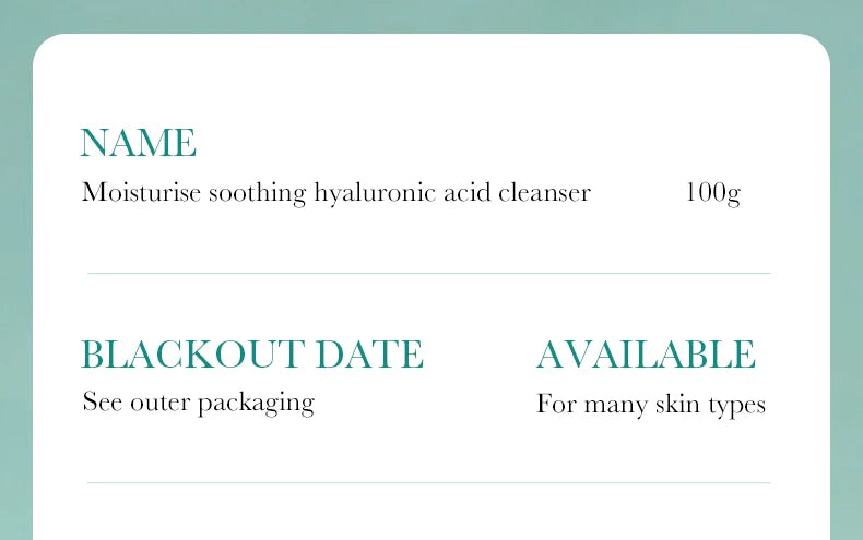 BIOAQUA Hyaluronic Acid Facial Cleanser Moisturizing Face Wash Foam Anti-aging Face Cleanser Facial Skin Care Products