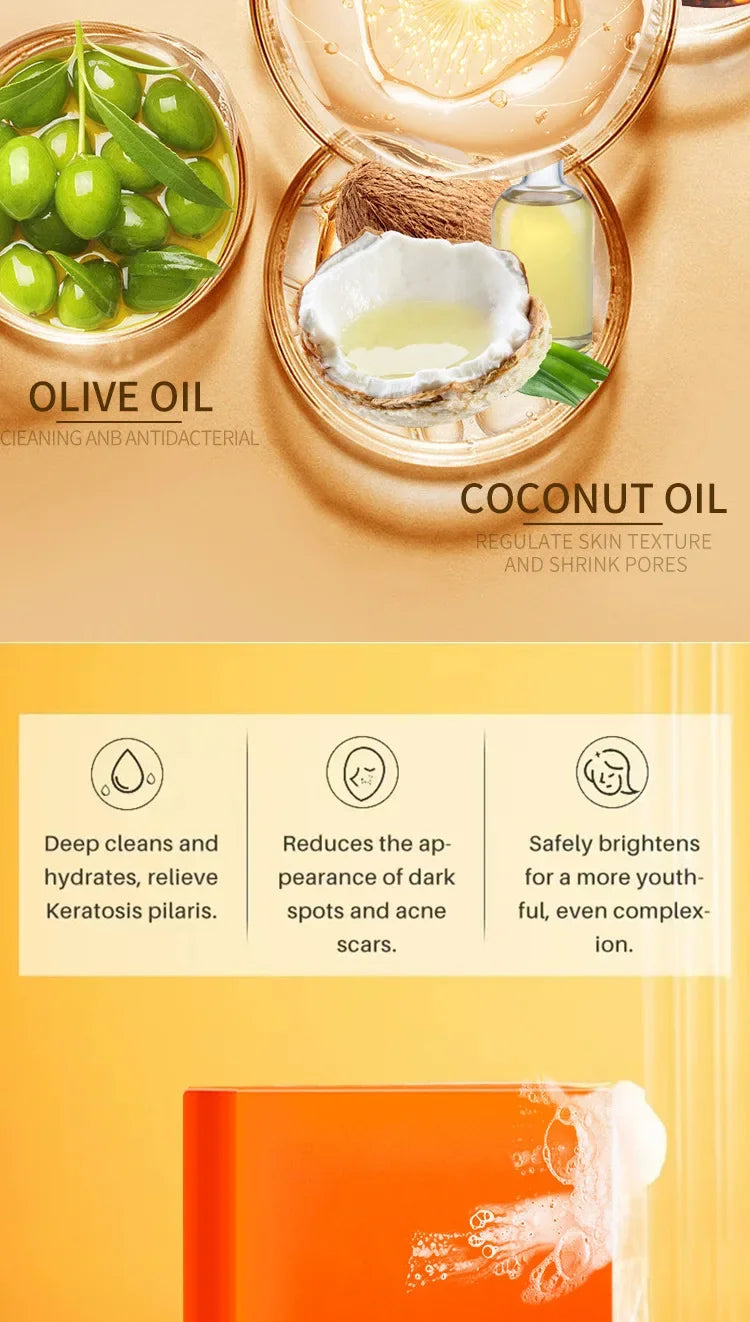 Handmade Whitening Soap Skin Care Deep Cleaning Moisturizing Cleansing Essential Temperate Soap Brighten Skin Kojic Acid Soap