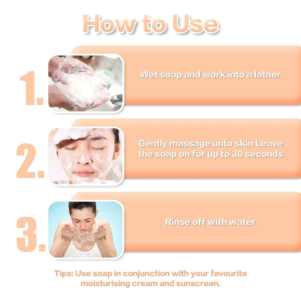 Kojic Acid Ginger Turmeric Handmade Soap for Cleansing and Whitening Fresh and Non Greasy for Bath Skin Care for Home Use