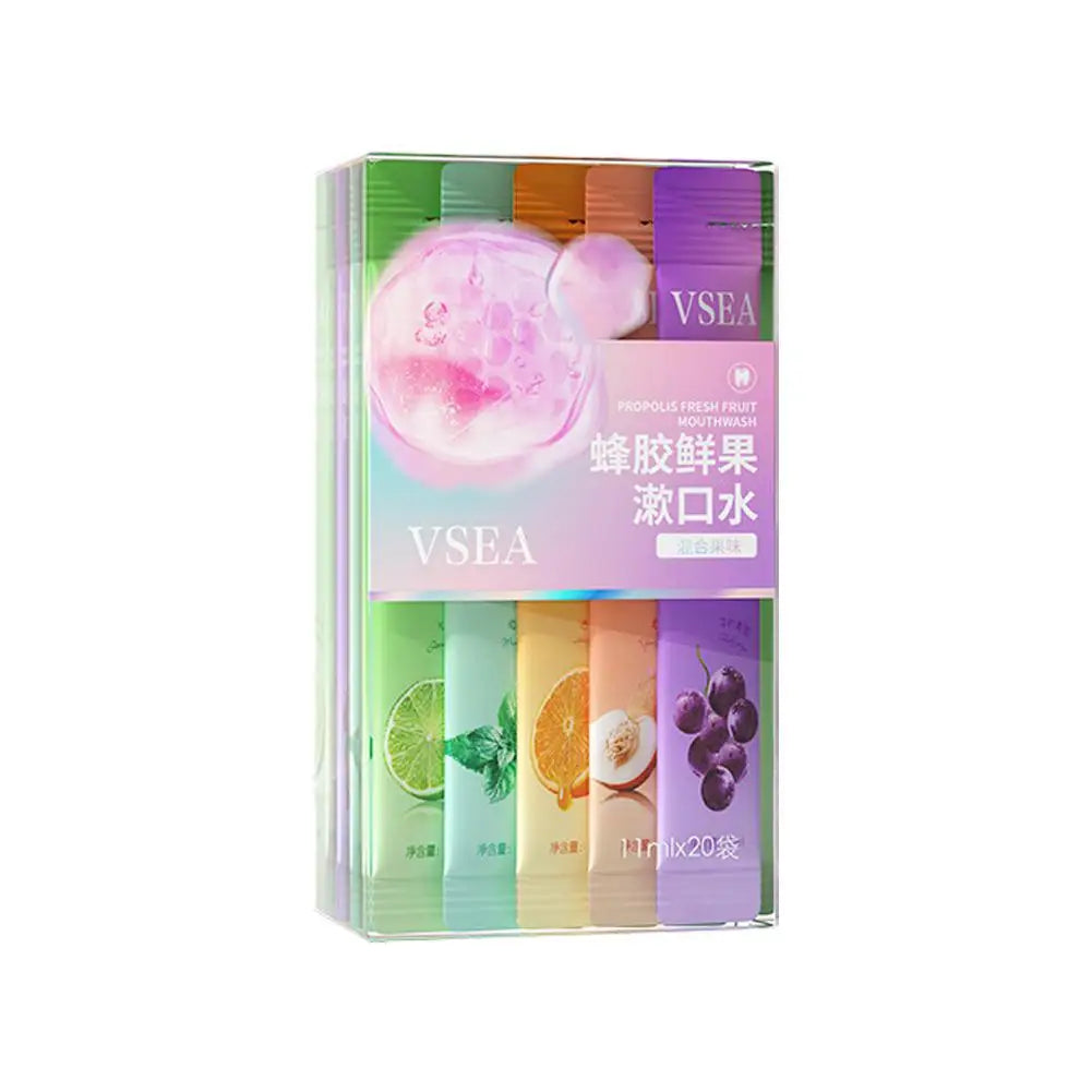 20pcs/Bag Protable Probiotic Mouthwash Portable Cleaning Mouthwash Strip Pack For Long-lasting Fragrance Oral