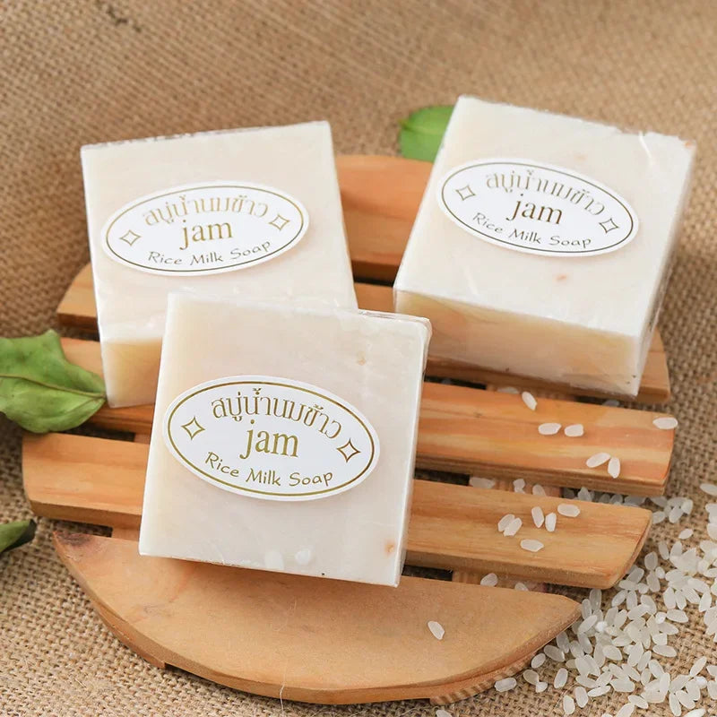 2PCS Thailand Milk Soap Handmade High Quality Soap Milk Soap Rice Soap Nourish Milk Moisturizing Soaps Body Faces Cleaning Soap