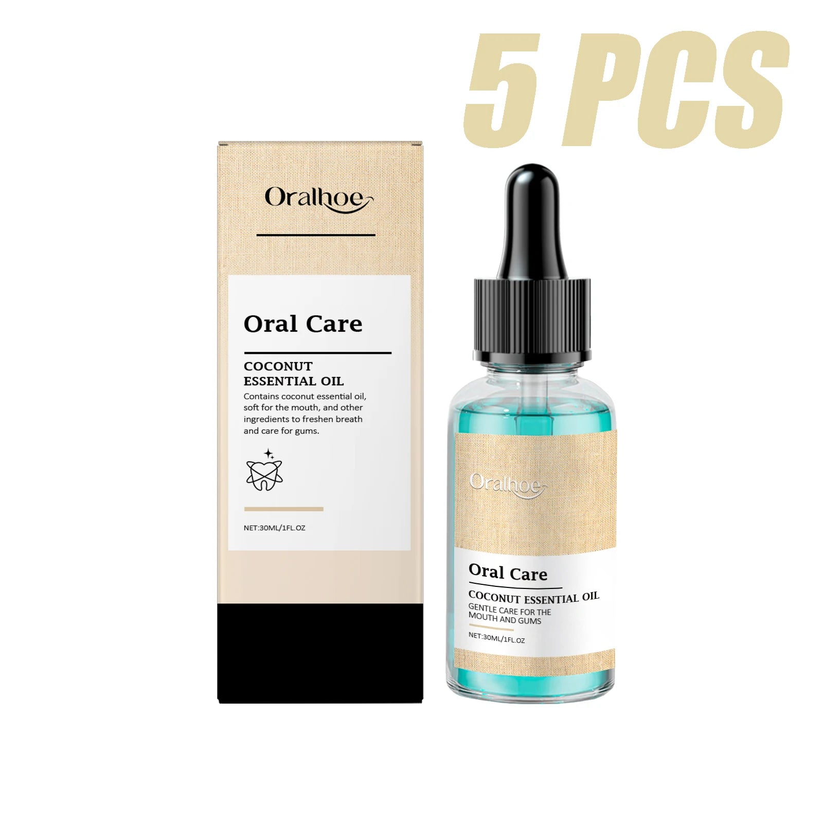 Oralhoe Coconut Oil Mouthwash Fresh Oral Breath Odor Removal Prevent Bad Breath Lasting Fragrance Coconut Oil Mouthwash 1floz