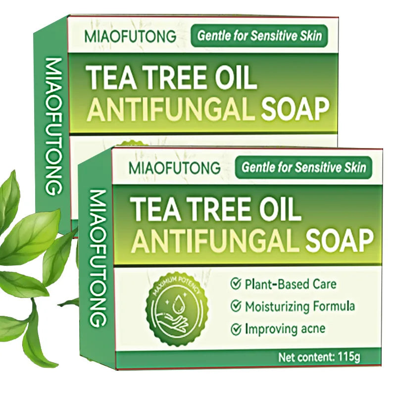 115g Tea Tree Oil Antifungal Soap Body Cleansing Antibacterial Handmade Soap Deep Cleansing Soap for All Skin Type
