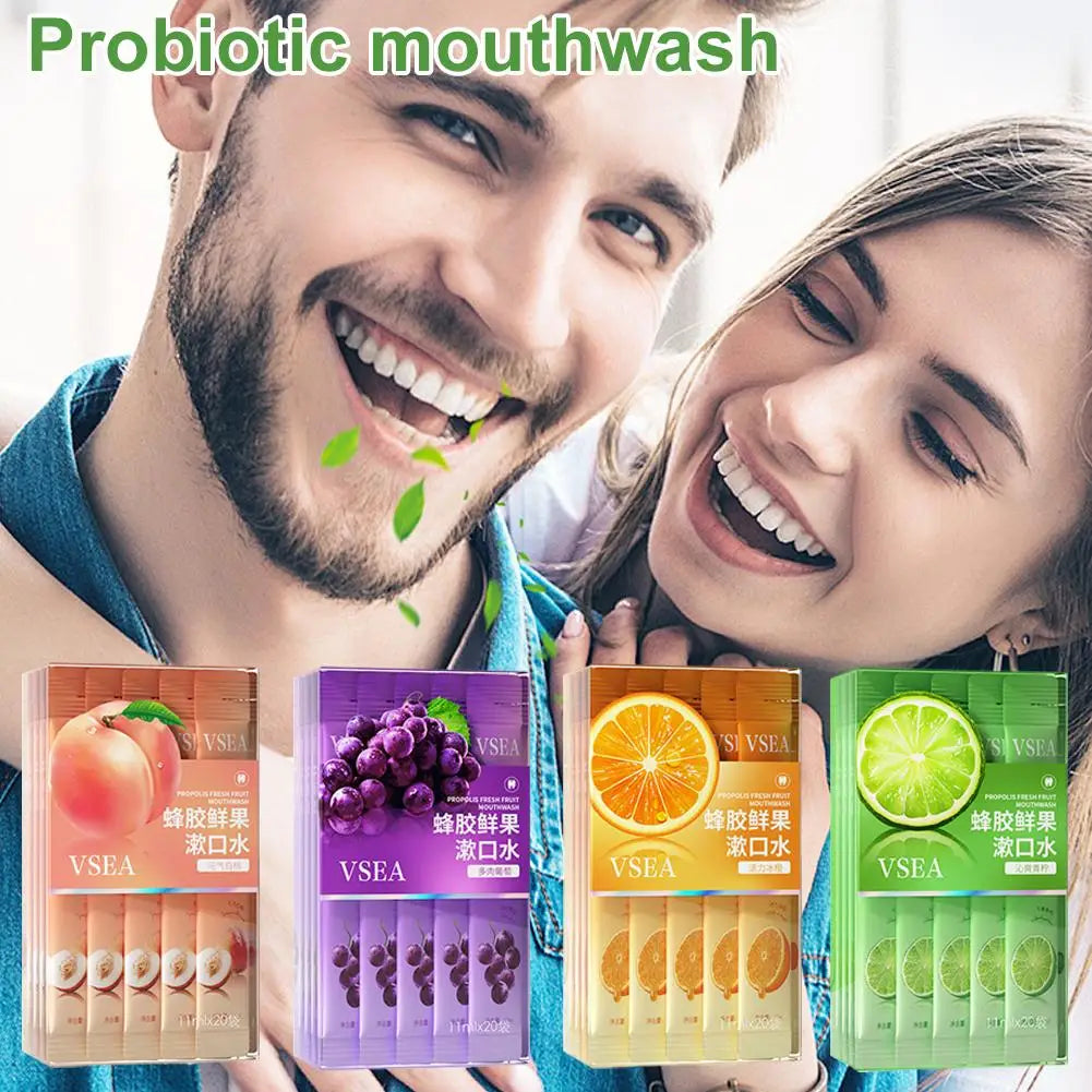 20pcs/Bag Protable Probiotic Mouthwash Portable Cleaning Mouthwash Strip Pack For Long-lasting Fragrance Oral