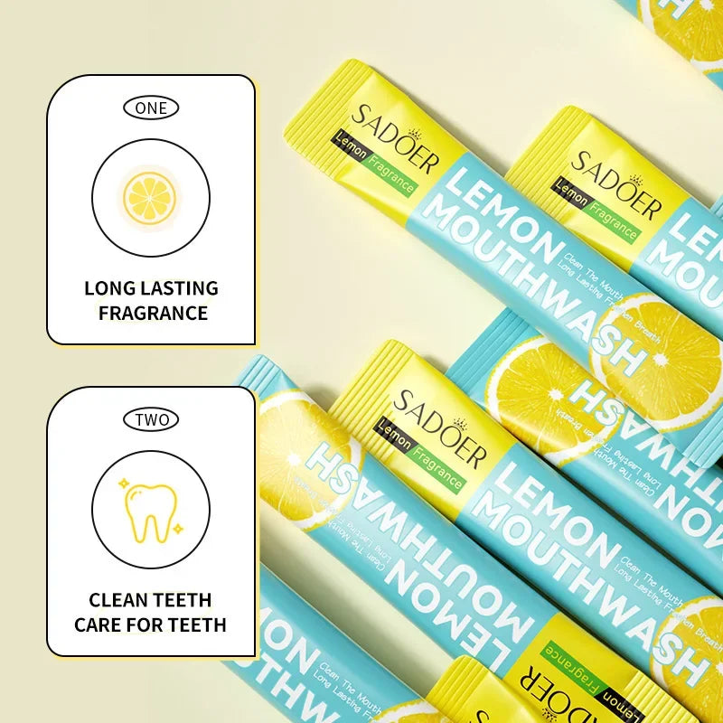 Mouthwash Teeth Whitening Lemon Flavor Freshen Your Breath and Clean The Debris Between Teeth Oral Freshening Mouthwash