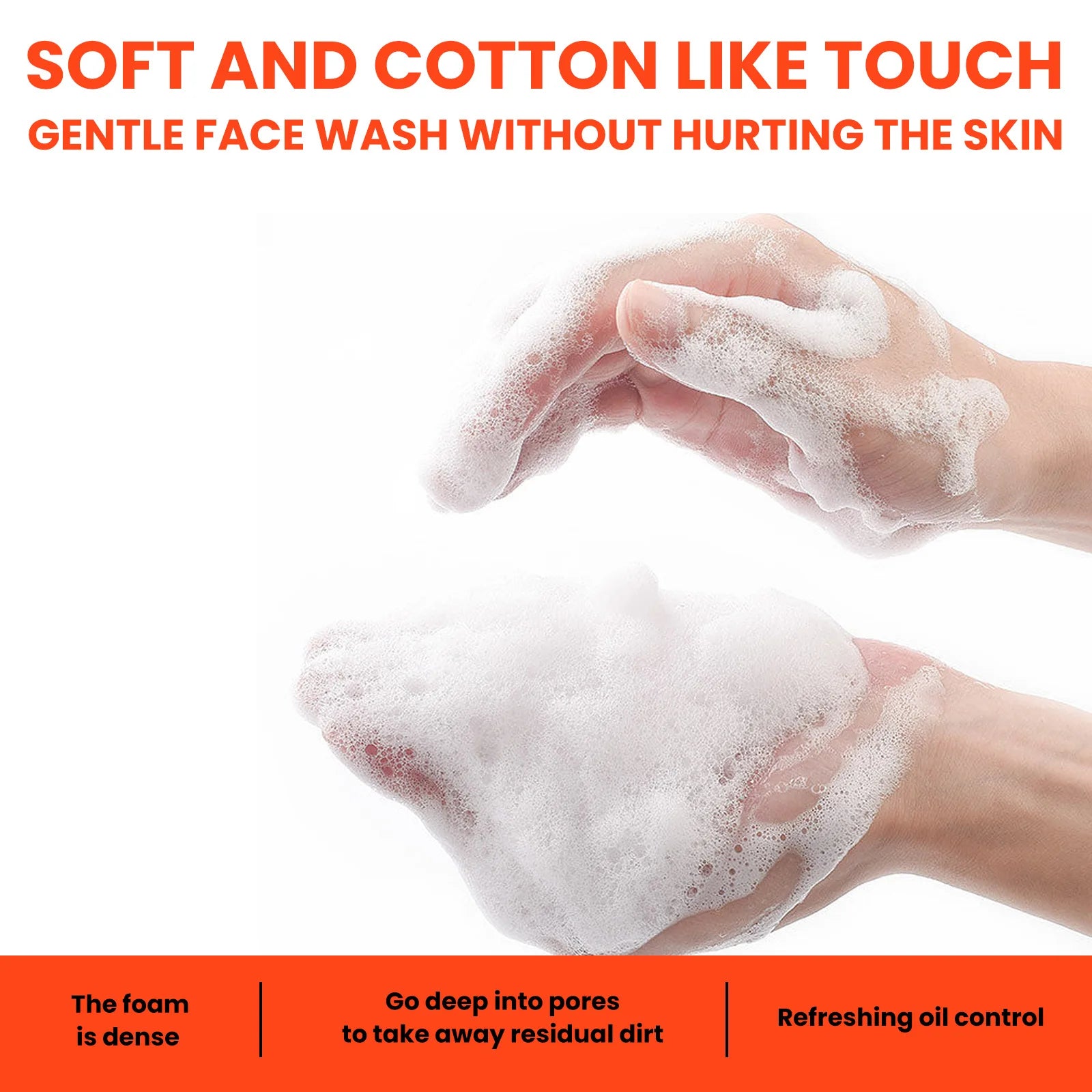 Men Face Wash Oil Control Shrink Pores Acne Blackhead Removal Deep Cleansing Moisturizing Exfoliating Whitening Face Cleanser