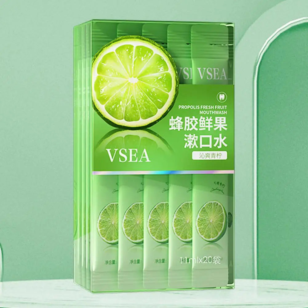 20pcs/Bag Protable Probiotic Mouthwash Portable Cleaning Mouthwash Strip Pack For Long-lasting Fragrance Oral