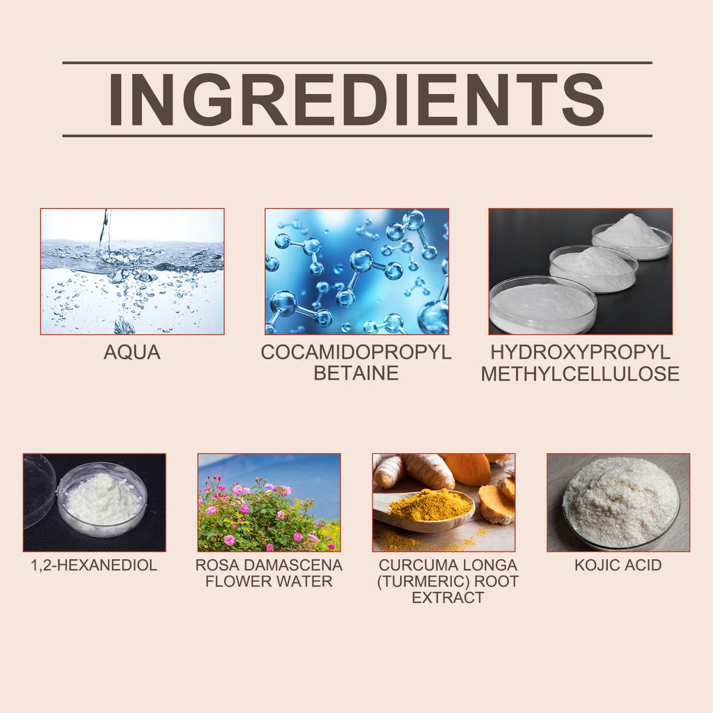 Turmeric Foam Cleanser Brightening Facial Wash Oil Control Hydrating Non Drying Formula With Brush Head Blackhead Removal 100ml