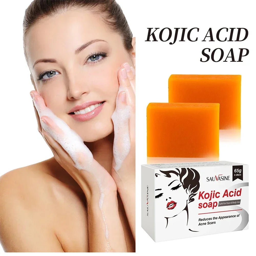 Handmade Kojic Acid Soap Natural Mild Non-irritating Brightening Skin Exfoliator Body Face Cleansing Whitening Soap