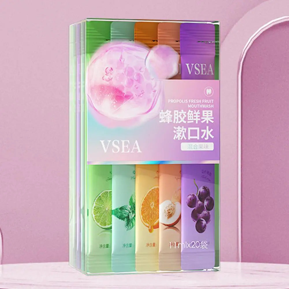 20pcs/Bag Protable Probiotic Mouthwash Portable Cleaning Mouthwash Strip Pack For Long-lasting Fragrance Oral