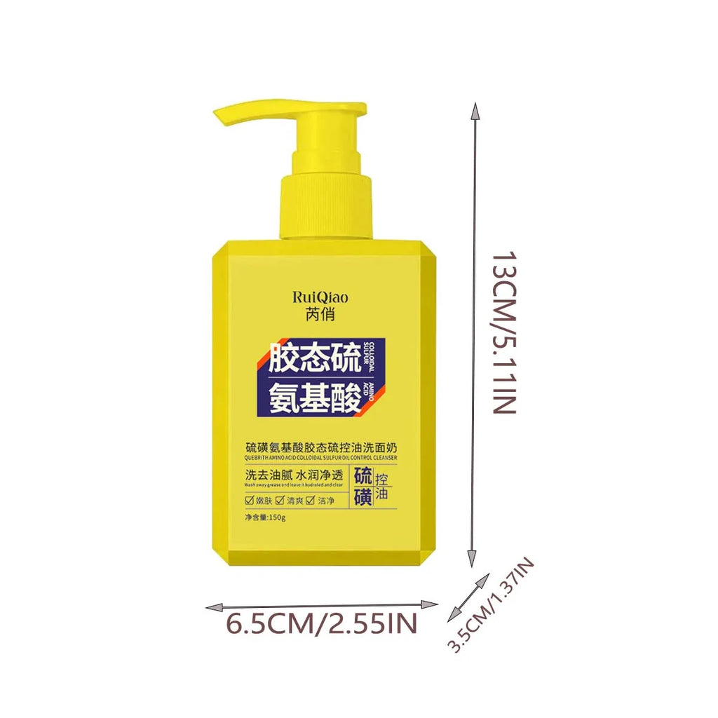 Gentle And Skin - Friendly Colloidal Sulfur Amino Acid Oil - Control Facial Cleanser Hydrating And Moisturizing