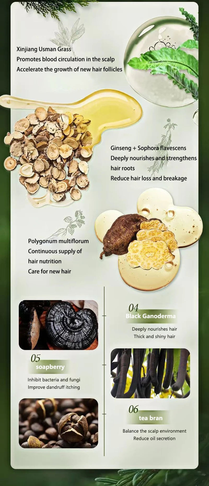 120g Seven-green Usman Orchidaceae Shampoo Refreshing Cleansing Oil Control Anti-Itch Replenishing Soap Soft Handmade Soap