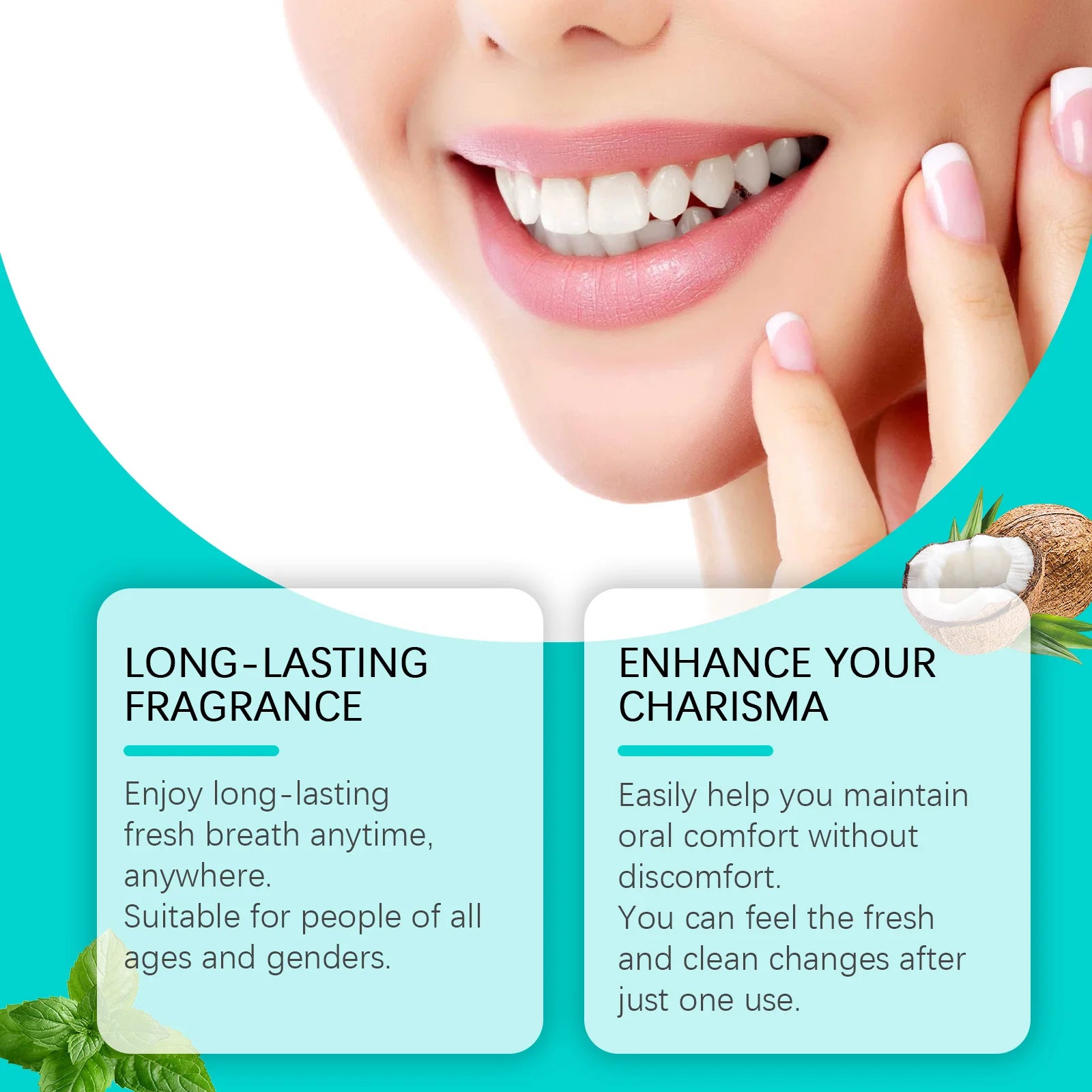 Oralhoe Coconut Mint Pulling Oil Mouthwash Removes Tooth Stains Yellow Teeth Prevents Bad Breath Freshens Breath With Mouthwash