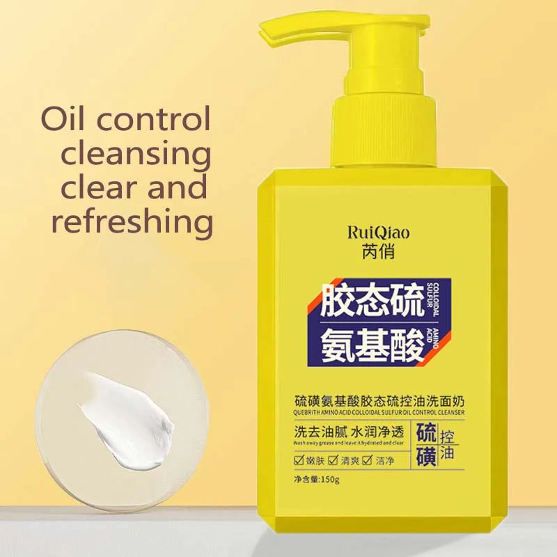 Gentle And Skin - Friendly Colloidal Sulfur Amino Acid Oil - Control Facial Cleanser Hydrating And Moisturizing