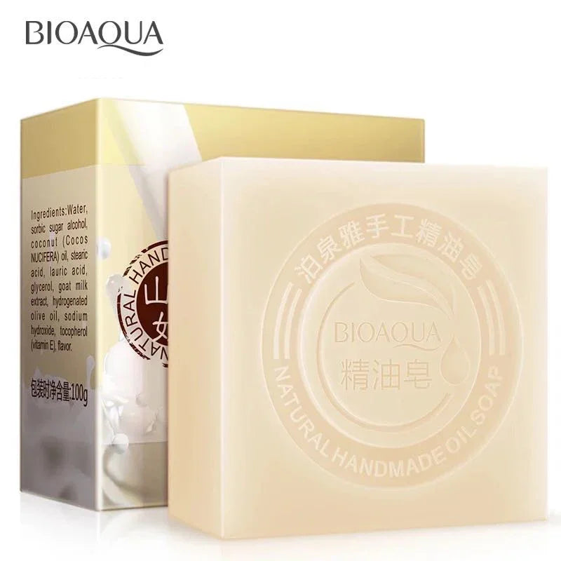 Bioaqua Essential Oil Soaps with Honey,Rose,Jasmine,Aloe,Matcha,Blueberry,Lavender, Bamboo Charcoal,Black Bamboo Soaps