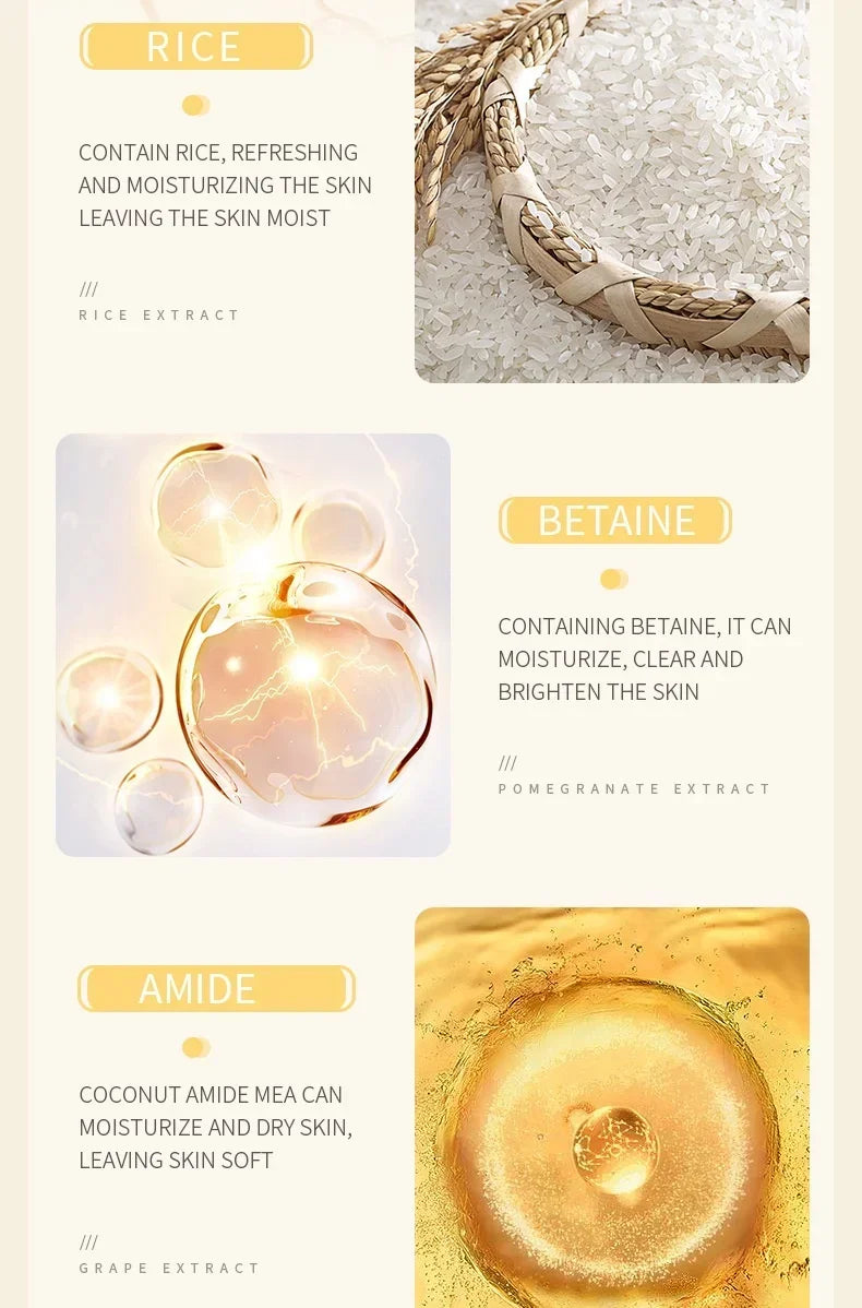 BIOAOUA Rice Cleanser Raw Pulp Oil Control Moisturizing Deep Cleaning Care Skin 100g