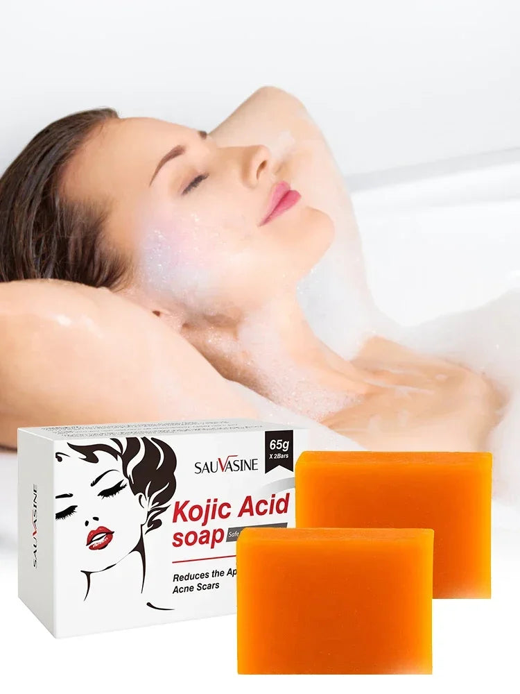 Handmade Kojic Acid Soap Natural Mild Non-irritating Brightening Skin Exfoliator Body Face Cleansing Whitening Soap