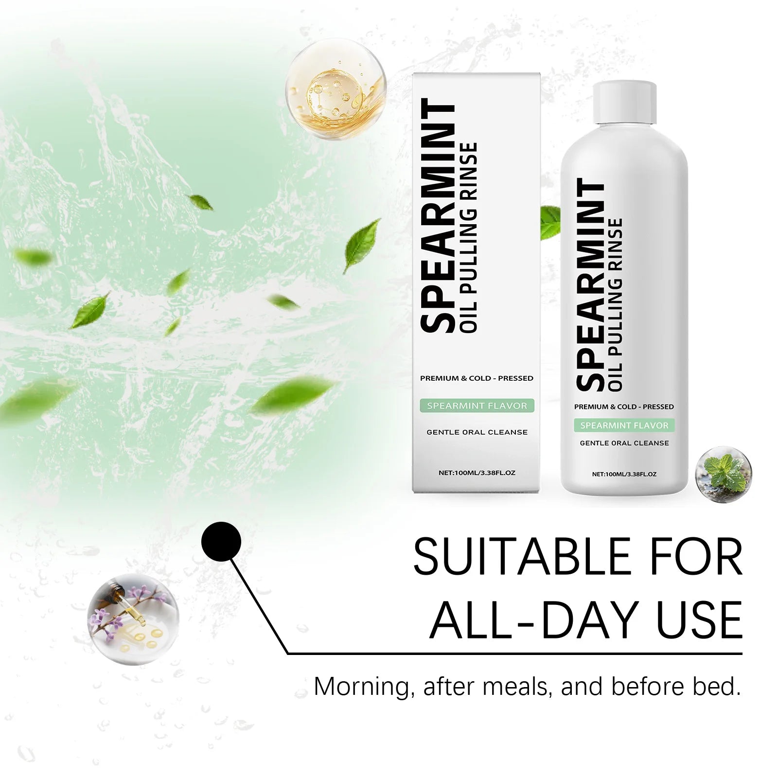 Orchid Mint Mouthwash Remove Odorfresh Breath Clean Oral Hygiene Relieve Gum Discomfort Reduce Food Residue Oral Care Mouthwash