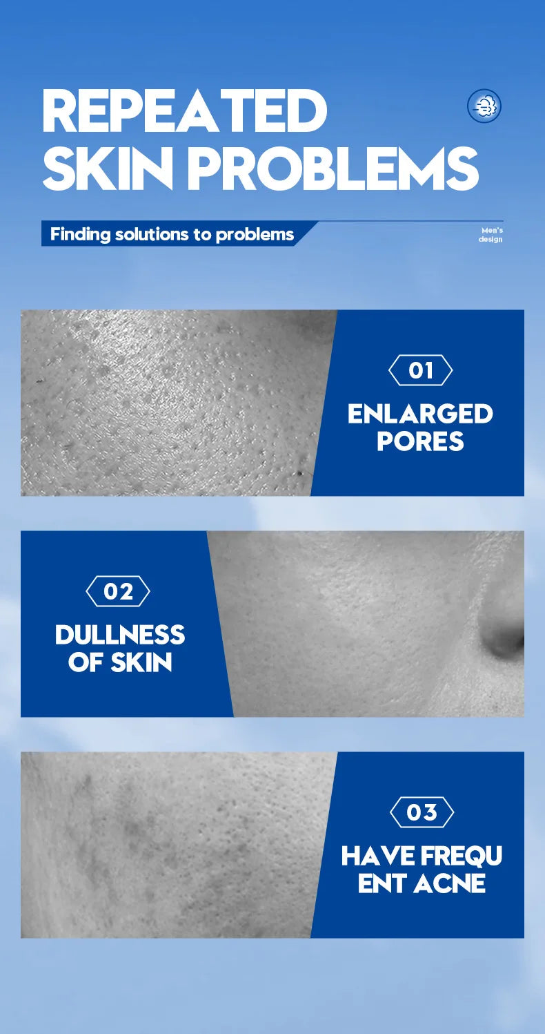 SADOER Men's Facial Cleanser Face Wash Foam Face Cleanser Oil Control Anti Acne Hydrating Moisturizing Men Skin Care Products