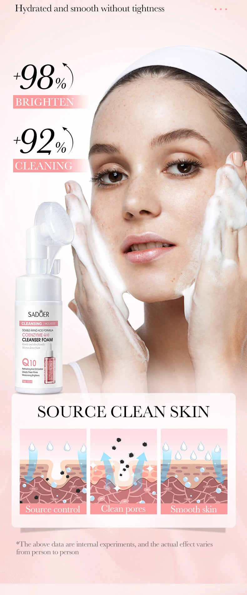 Facial Cleanser Face Wash Foam Face Massasge Facial Hydrating Moisturizing Skin Products Mossee Cleansing Care