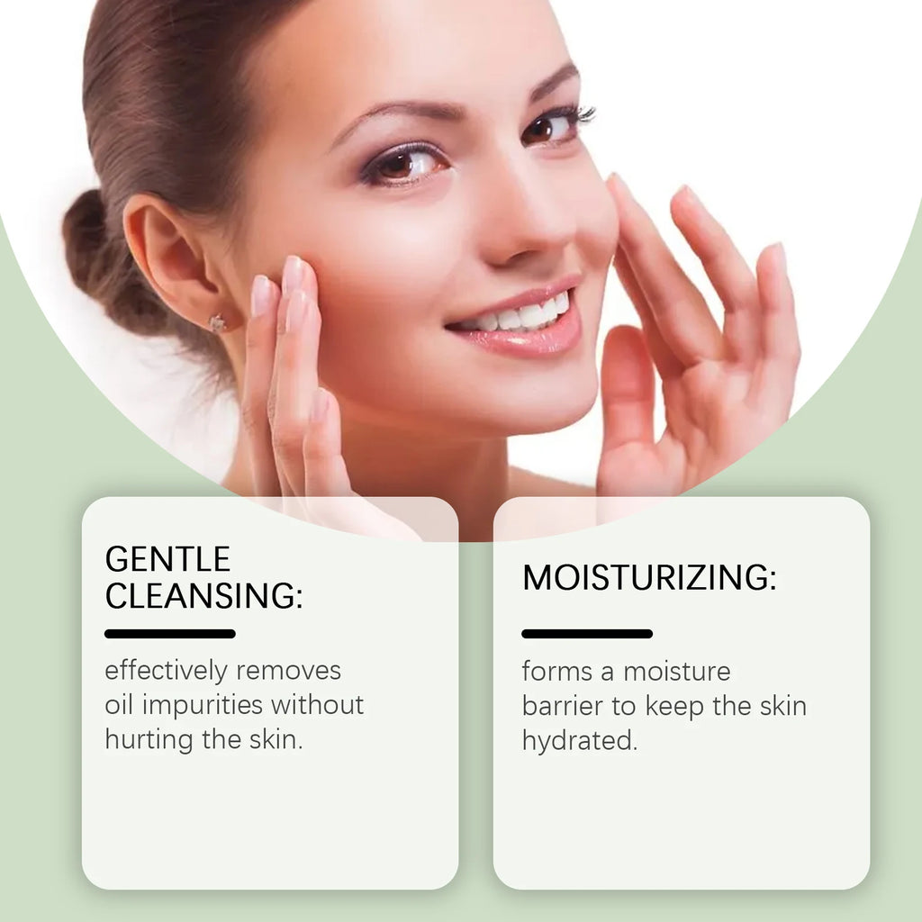 Hyaluronic Acid Cleansing Gel Pore Cleaning & Hydrating Non-Drying Face Wash Exfoliating Moisturizing Formula Facial Cleansing