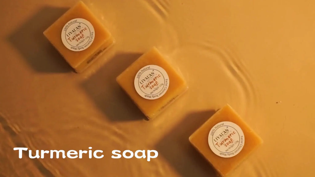 Turmeric Soap 110g Oil Control Handmade Soap for Face Body Cleansing with Essential Oil
