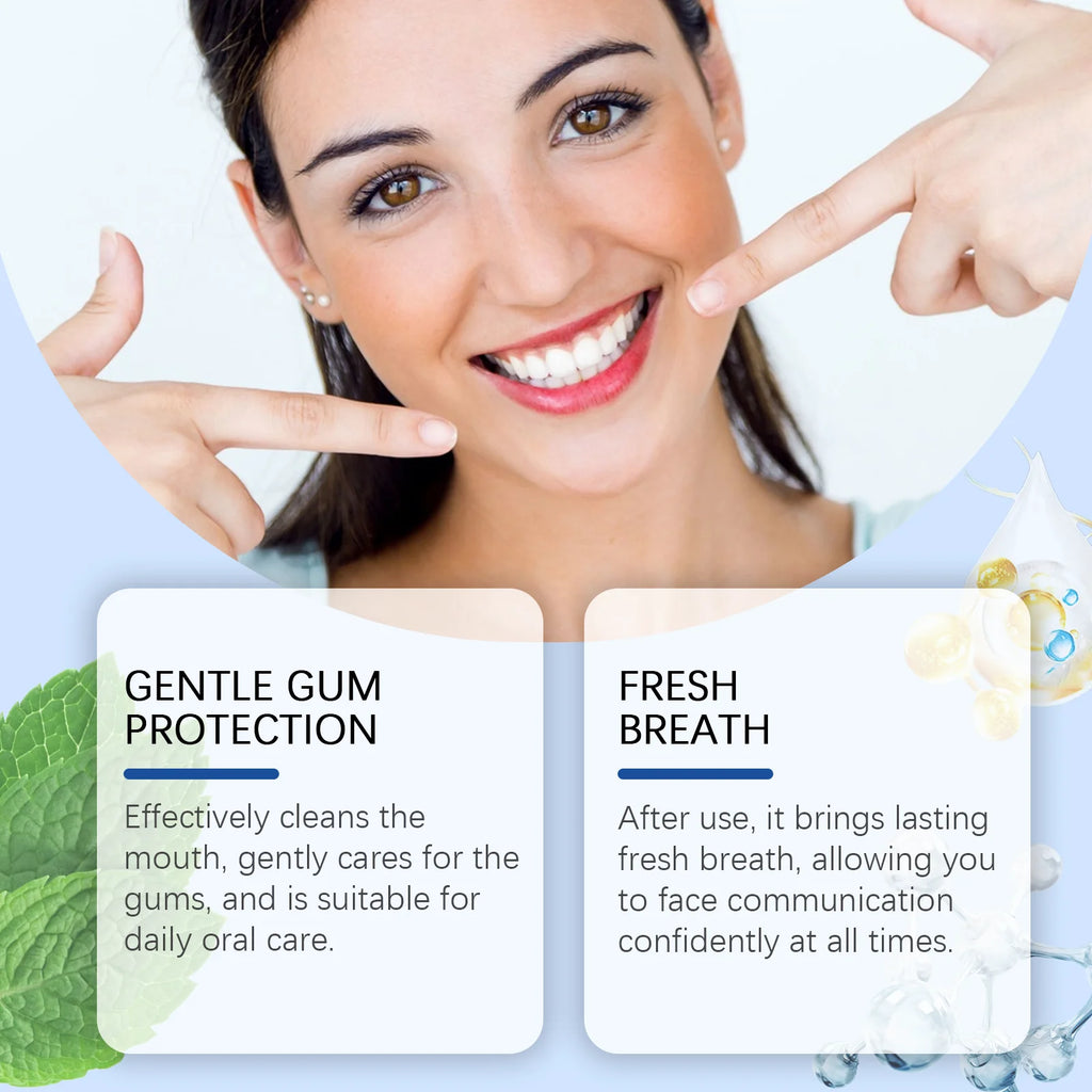 Oral Fresh Mouthwash Remove Mouth Odor Reduce Tonsil Stone Lasting Fresh Alcohol-Free Oral Hygiene Cleaning Peppermint Mouthwash