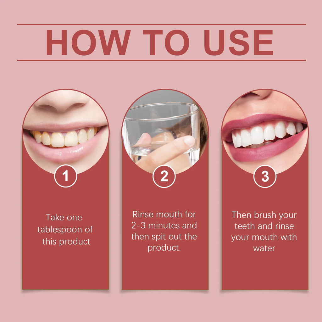 Coconut Pulling Oil Mouthwash Oral Rinse Alcohol-free Herbal Teeth Whitening Fresh Oral Remove Tooth Yellow Stains Odor OralCare