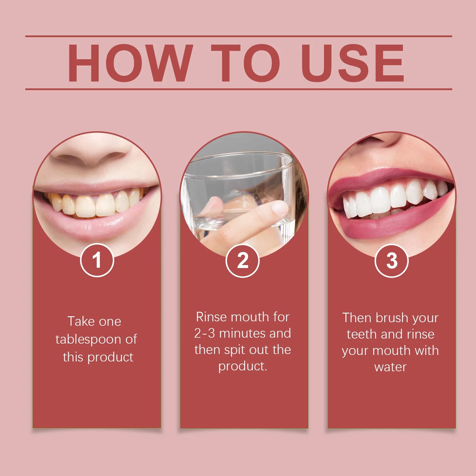 Coconut Pulling Oil Mouthwash Oral Rinse Alcohol-free Herbal Teeth Whitening Fresh Oral Remove Tooth Yellow Stains Odor OralCare