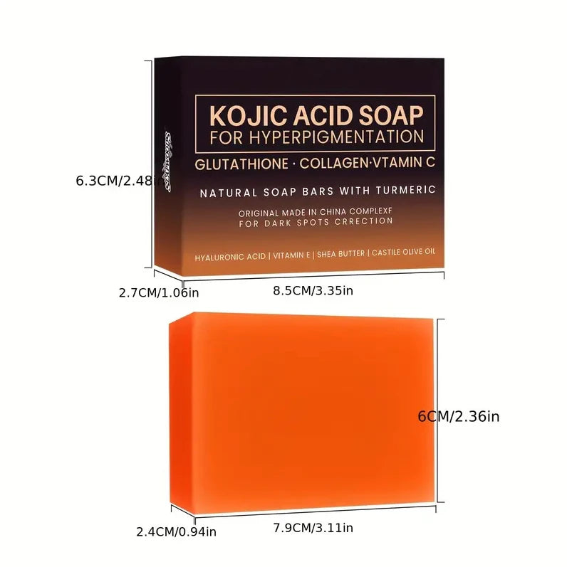 Turmeric Kojic Acid Soap Massage Soap Handmade Soap for Face And Bath for Deep Cleansing Exfoliation Body Moisturizing Turmeric