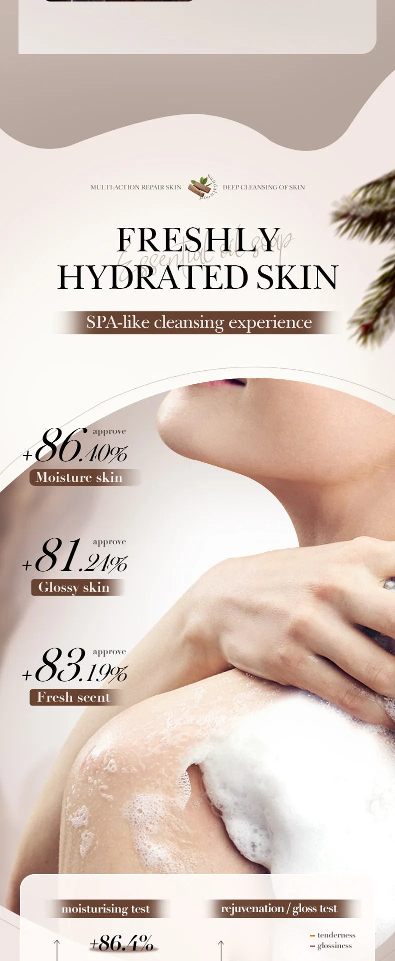 Sandalwood Handmade Soap Women Cleaner Deep Cleansing Body Whitening Essential Oil Soap Shaving Sabonis Skin Lightening Foam